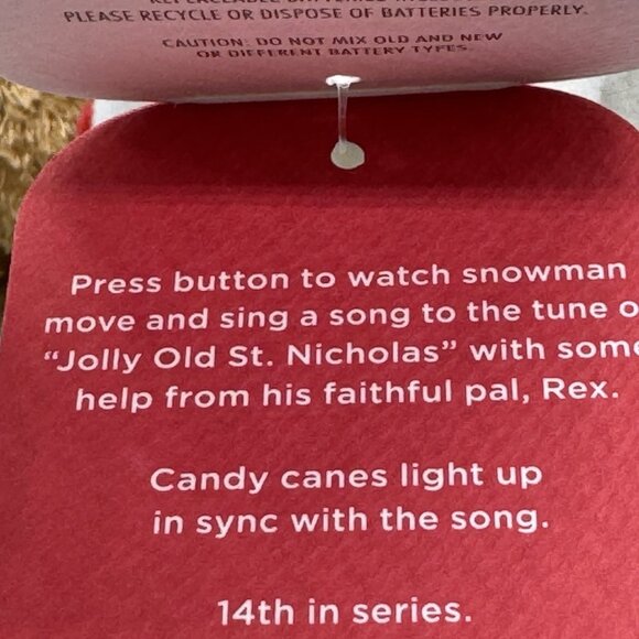 Hallmark Jingle Pals Stockings Hung with Care Animated Singing Snowman 2017 TAGS - Picture 8 of 12